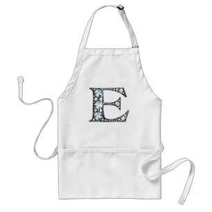 "E" Diamond Bling Apron
