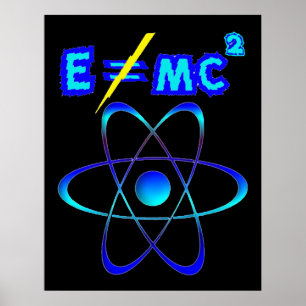 E does not = mc2 - Einstein was wrong! Poster