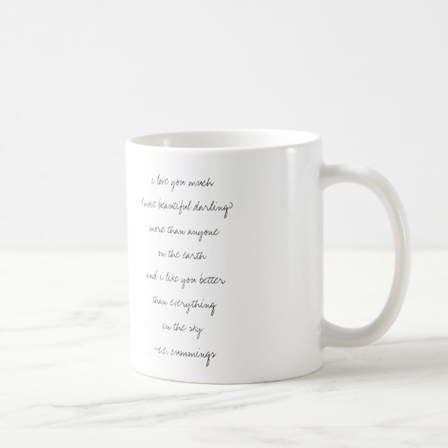 e.e. cummings Quote Mug (Right)