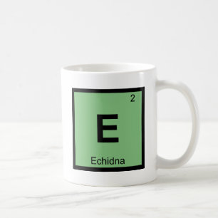 E - Echidna Greek Chemistry Periodic Table Symbol Coffee Mug