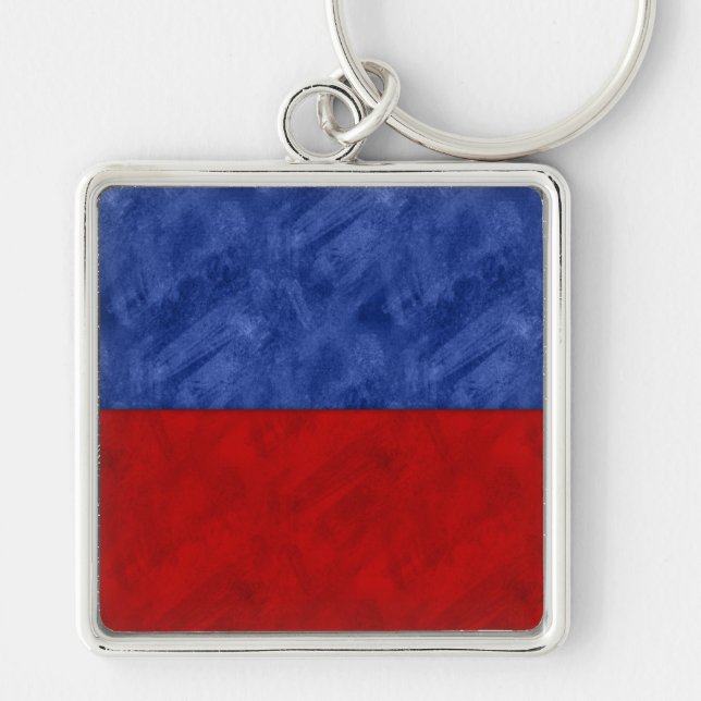 E Echo Watercolor Nautical Signal Maritime Flag Key Ring (Front)