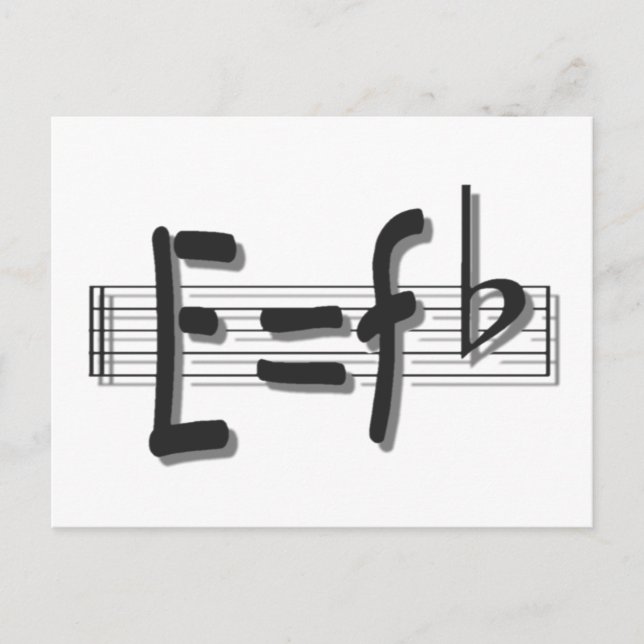 e eq F flat FOR UPLOADwhitewith shadow PNG Postcard (Front)