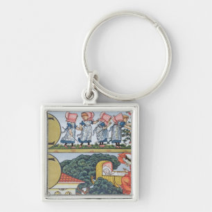 E-F,from an Alphabet based on Nursery Rhymes Key Ring