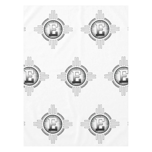 E For ENGINEER Tablecloth (Front)
