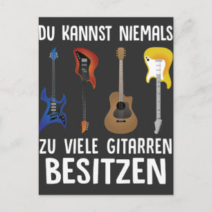 E-Gitarre Akustikgitarre Rock Musiker Bass Gitarre Postcard