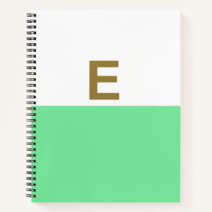 E Gold Initial Notebook