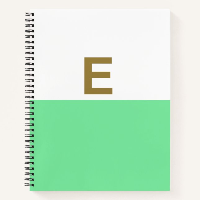 E Gold Initial Notebook (Front)