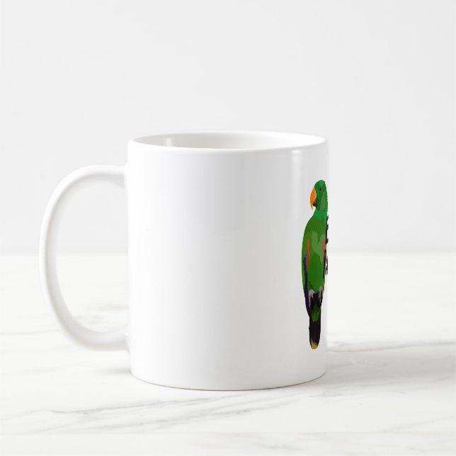 E is for Eclectus Parrot  Coffee Mug (Left)
