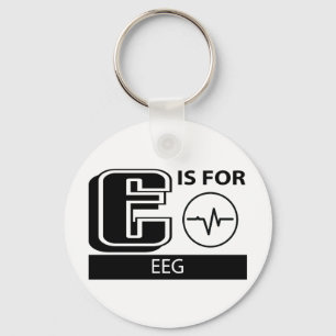 E Is For EEG Key Ring