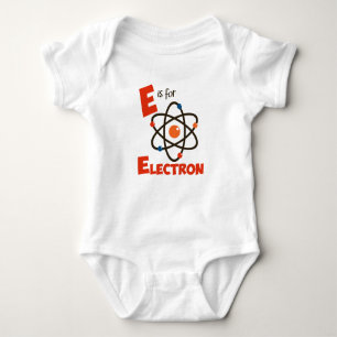 E is for Electron Atomic Science & Physics Design Baby Bodysuit