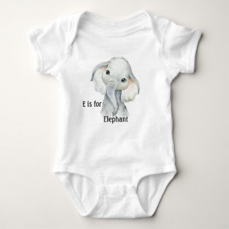 E Is For Elephant Baby Bodysuit