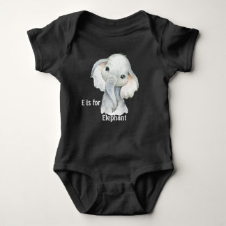 E Is For Elephant Baby Bodysuit