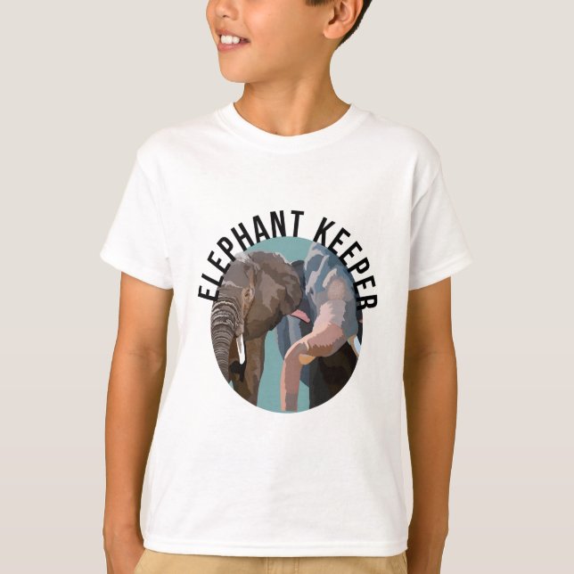 E is for Elephant Keeper T-Shirt (Front)