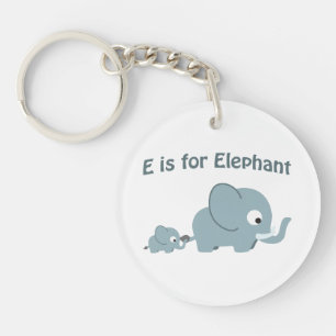 E is for Elephant Key Ring