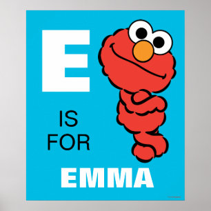 E is for Elmo   Add Your Name Poster