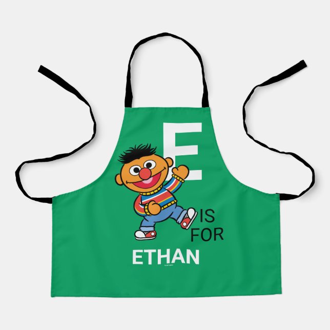 E is for Ernie | Add Your Name Apron (Front)