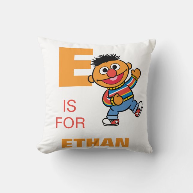 E is for Ernie | Add Your Name Cushion (Front)
