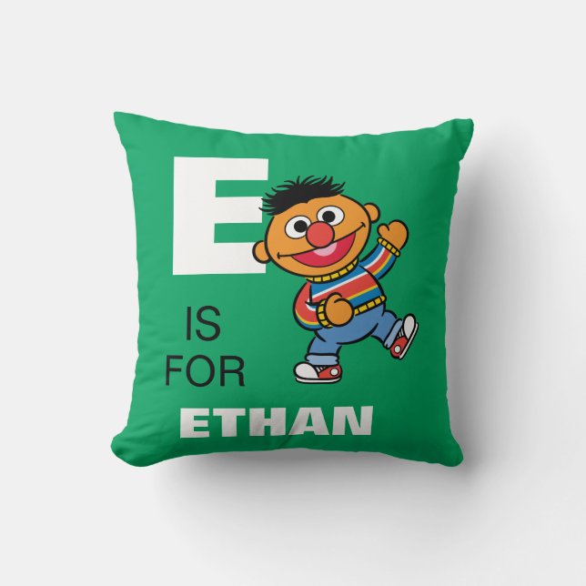 E is for Ernie | Add Your Name Cushion (Front)