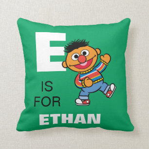 E is for Ernie   Add Your Name Cushion