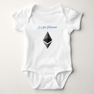 E is for Ethereum One-Piece Baby Bodysuit