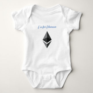 E is for Ethereum One-Piece Baby Bodysuit