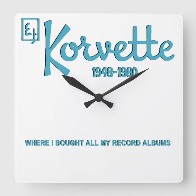 E.J. Korvette Department Store, IL. (1948-1980) Square Wall Clock (Front)