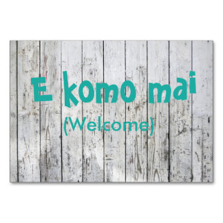 E Komo Mai (Welcome) card