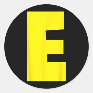 E Letter Chipmunk Group Matching Funny Halloween Classic Round Sticker