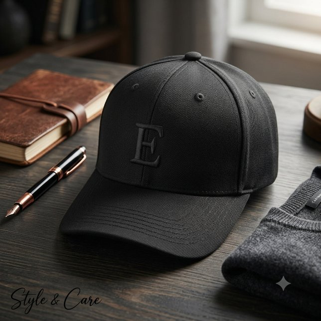 E-Letter Embroidered – Custom Initial Hat (E-Letter Embroidered – Custom Initial Baseball Cap)