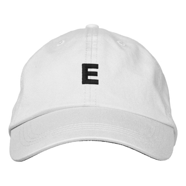 E - Letter Monogram Stunning Handsome Adorable-Hat Embroidered Hat (Front)