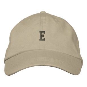 E Letter Symbol Monogram Embroidered Hat