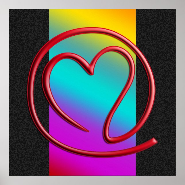 e m a i l 4 y o u | fire red, colored linear poster (Front)