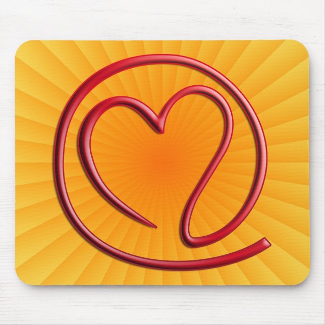 e m a i l 4 y o u | yellow radial mouse pad (Front)