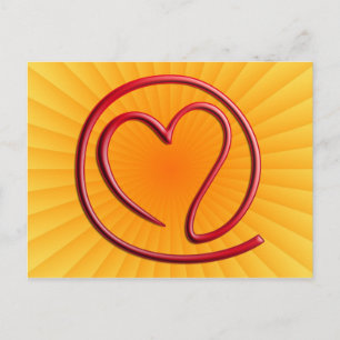 e m a i l 4 y o u   yellow radial postcard