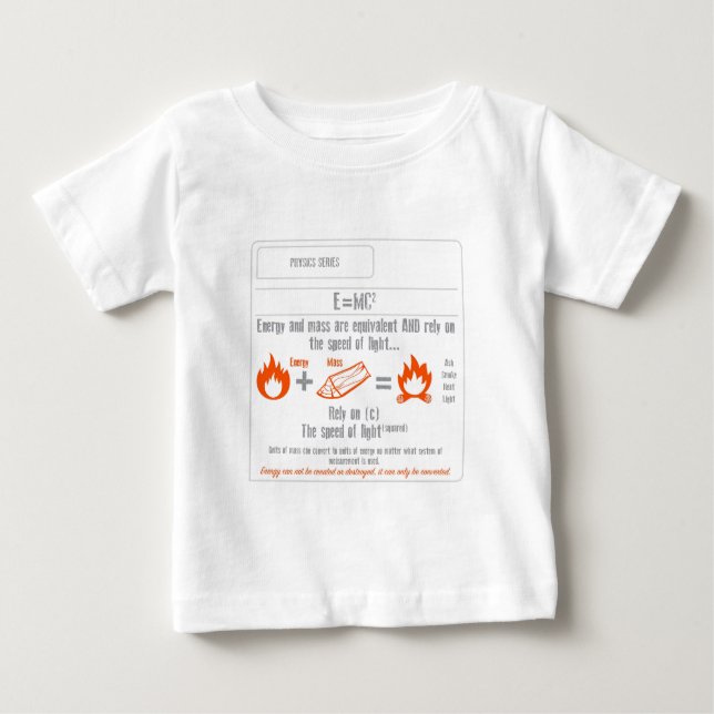 E = mc2 Physics Series Baby T-Shirt (Front)