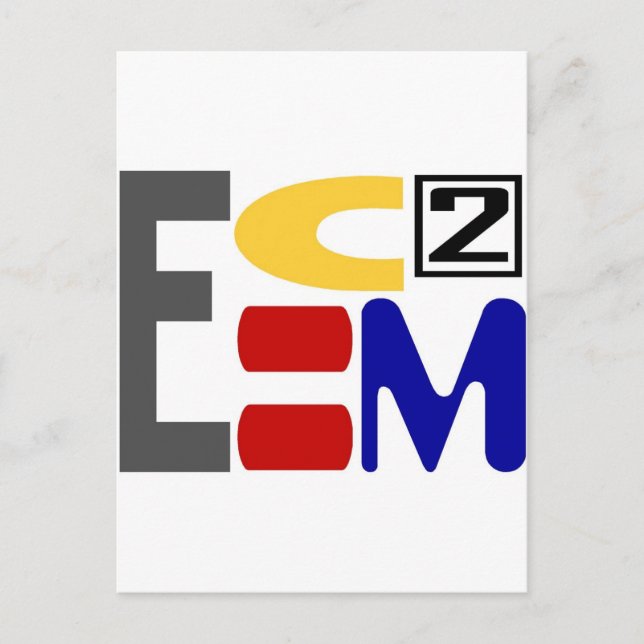 E=MC2 POSTCARD (Front)