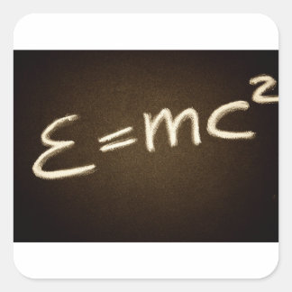 e=mc2... square sticker