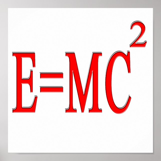 E=MC 2 (red) Poster (Front)