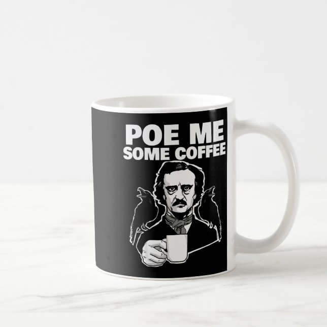 E Me Some Coffee Funny Edgar Allan E Pun  Coffee Mug (Right)