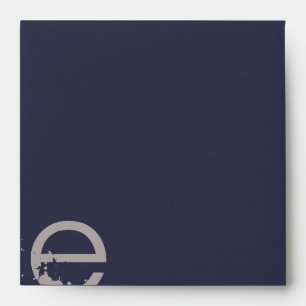 E Monogram Initial Bar Bat Mitzvah Envelope