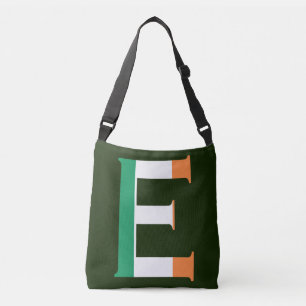 E Monogram overlaid on Irish Flag cbbcn Crossbody Bag