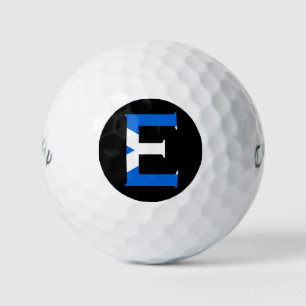 E Monogram overlaid on Scottish Flag cwb gbcnt Golf Balls
