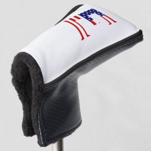E Monogram overlaid on USA Flag pccn Golf Head Cover