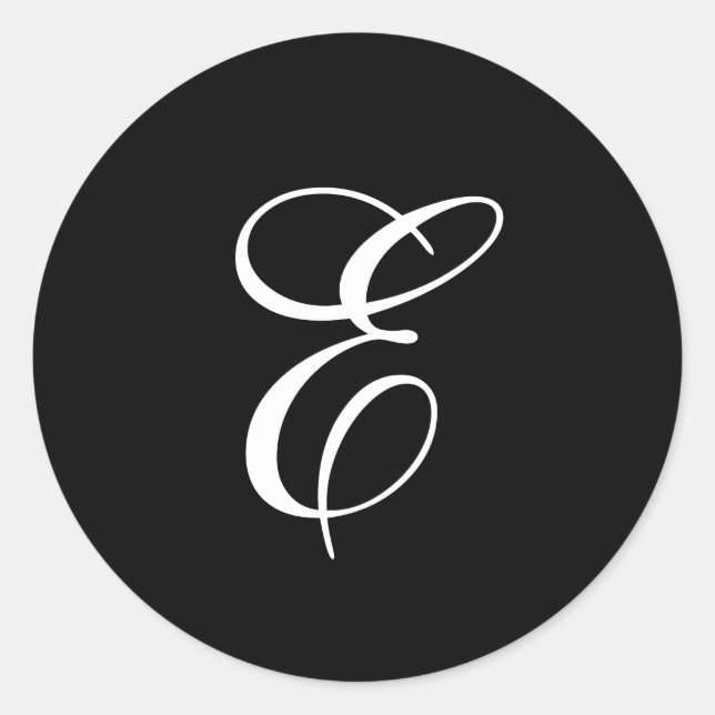E Monogram Stickers (Front)
