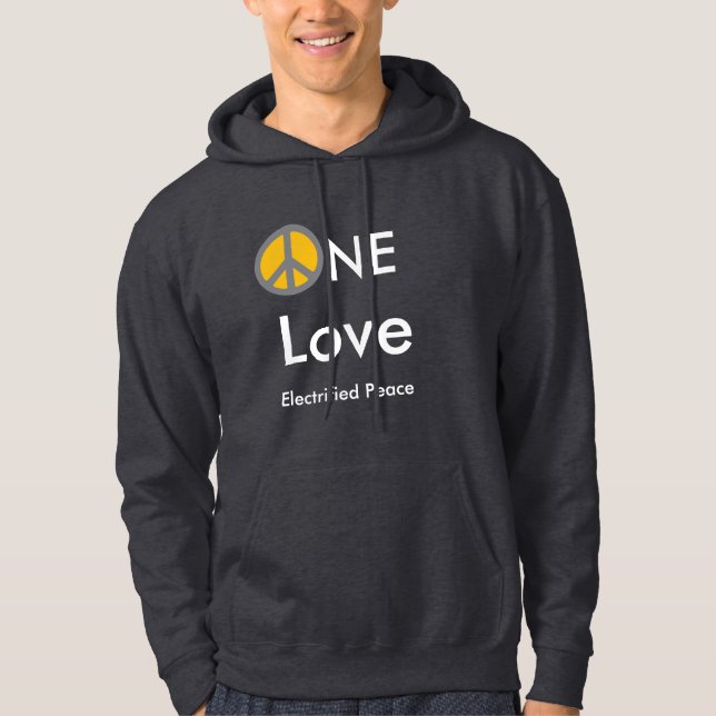 E peace, NE, Love, Electrified Peace Hoodie (Front)