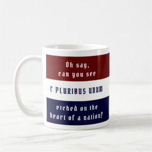 E Pluribus Unum Red White and Blue Coffee Mug