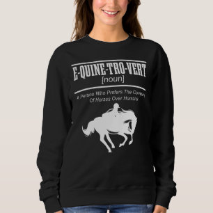 E QUINE TRO VERT Equestrian Horseback Riding Horse Sweatshirt