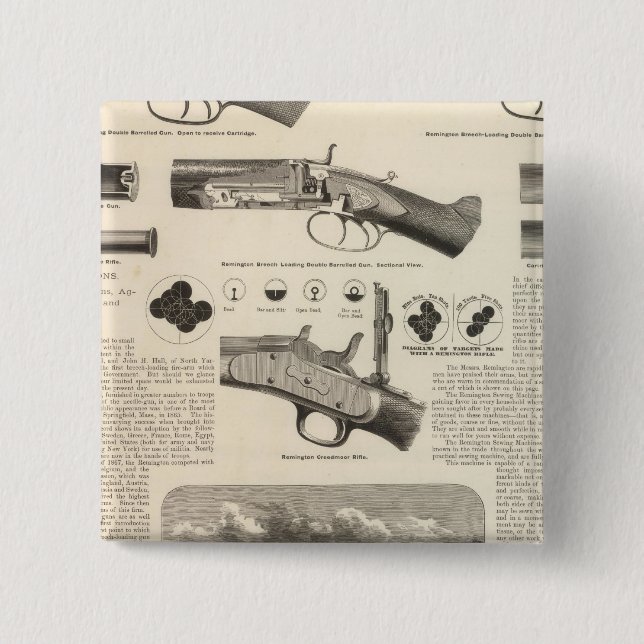 E Remington and Sons 15 Cm Square Badge (Front)