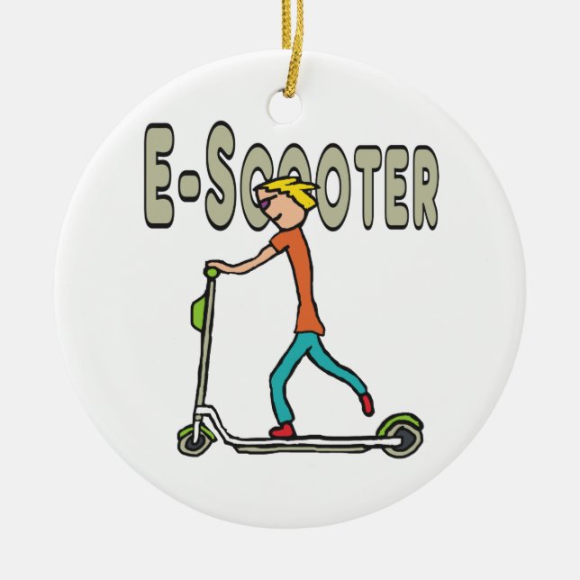 E-Scooter Ceramic Ornament (Front)