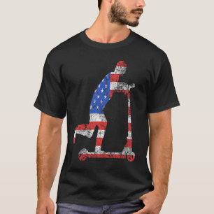 E Scooter USA American Electric Scooter Driver Sco T-Shirt